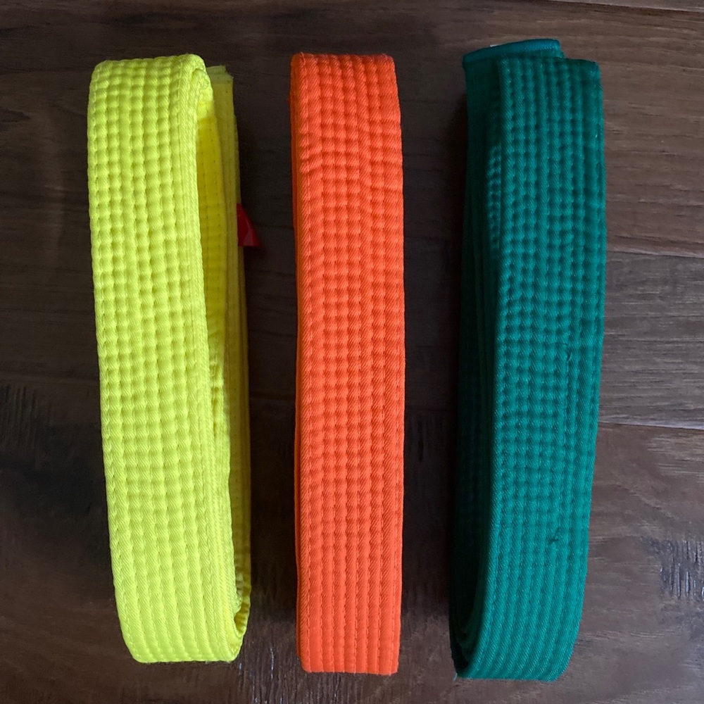 Taekwondo martial arts belts bundle